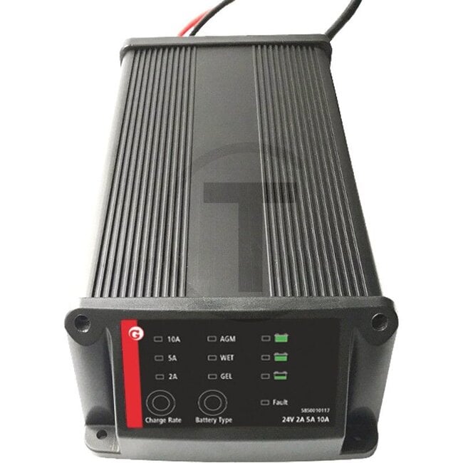 GRANIT BLACK EDITION Battery charger 24V (2A / 5A / 10A) - Voltage: 24 V, Charging current: 2 / 5 / 10 A - 56-734