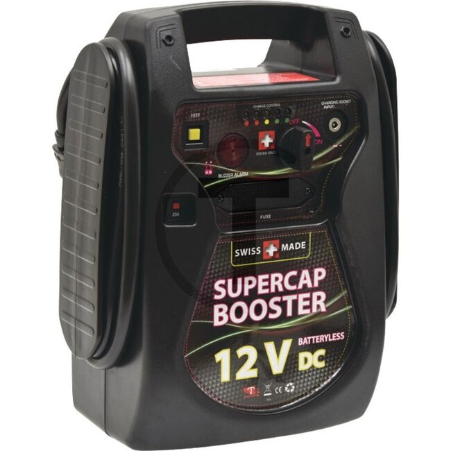 GRANIT Condensatorbooster - 58500083, C16-3400 | Max. startstroom: 1800 A | Uitvoering: 12 volt hoogwaardige ultracondensator startbooster, 6x 3000F professionele ultracondensatoren, 1800 ampère / 9000 piek ampère | Veiligheidsvoorzieningen:, • AAN / UIT-schakel