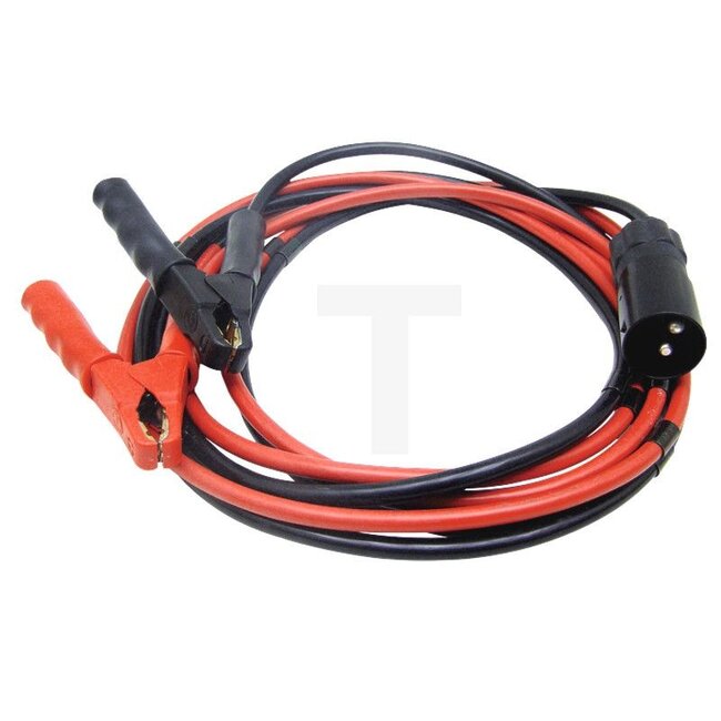 GRANIT Startkabel met 2-polige stekker en 2 rubberen pooltangen - 50700020, 38150700020