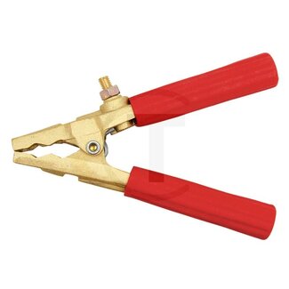 GRANIT Batterieladezange (+) rot 750 A, 180 mm, half isoliert Bronze