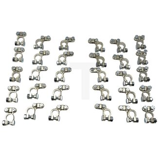 GRANIT Accupoolklemmen assortiment plus en min - 30 stuks