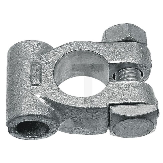 GRANIT Accuklem Min (-) - 50752285059 | Kabeldoorsnede: 25 - 35 mm² | Borings-Ø: 9,4 mm | Pool: 1 (min / - / 15,9 mm) | DIN/ISO: 72332-1 | Materiaal: messing, vertind | Extra informatie: met soldeeraansluiting en aan één zijde te monteren poolschroef