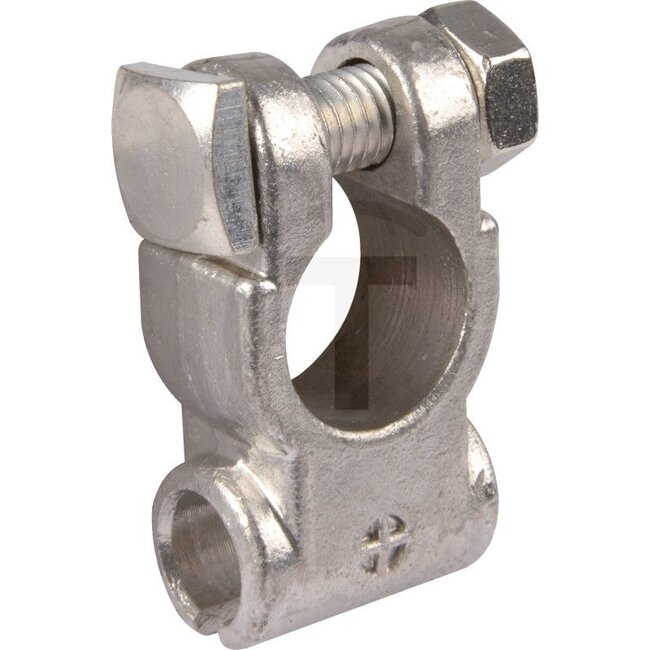 GRANIT Battery clamp Positive (+) - 50752285060 | Cable cross section: 35 - 50 mm² | Hole Ø: 10.2 mm | Terminal type: 1 (positive / + / 17.5 mm) | DIN/ISO: 72332-1 | Material: Brass, tin-plated | Additional information: With solder connection and terminal screw