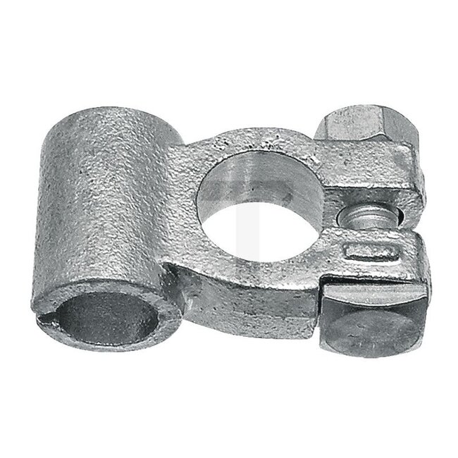 GRANIT Accuklem Min (-) - 50752285063 | Kabeldoorsnede: 50 - 70 mm² | Borings-Ø: 12,6 mm | Pool: 1 (min / - / 15,9 mm) | DIN/ISO: 72332-1 | Materiaal: messing, vertind | Extra informatie: met soldeeraansluiting en aan één zijde te monteren poolschroef