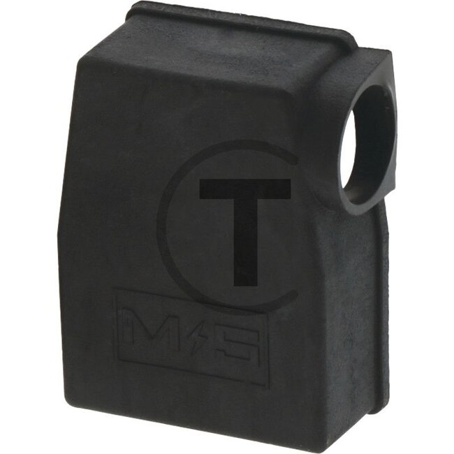 GRANIT Terminal cover Outlet right - 50750281098 | Colour: Black | Dimensions L x W x H: 60 x 46 x 20 mm | Material: PVC | For cable cross section: 10 - 70 mm² | For cable Ø: 17,0 mm