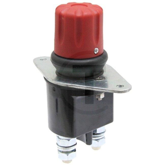 GRANIT Hauptschalter 12 / 24 Volt - 50770465058, 21103001 | Ausführung: Druck- Drehbetätigung <br>Anschlussgewinde: 2x M10 <br>Lochabstand für Befestigung: 100 mm | Anschlussgewinde: M10 | Stromstärke: 250 A | Anschlussart: 2x M10