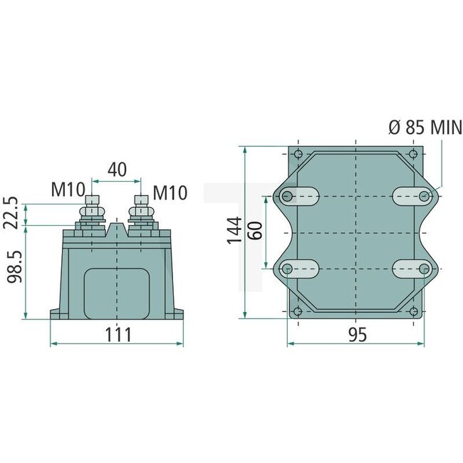 HELLA Hoofdschakelaar accuschakelaar 24 V, 250 A, 2x M5 spoel, 2x M10 | 6EK008776031