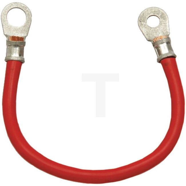 GRANIT Battery cable - 57953040, 11933 | Length: 300 mm | Colour: Red | Cable cross section: 16 mm² | Additional information: Eyelet hole: 1/4" (6.35 mm) + 3/8" (9.52 mm)