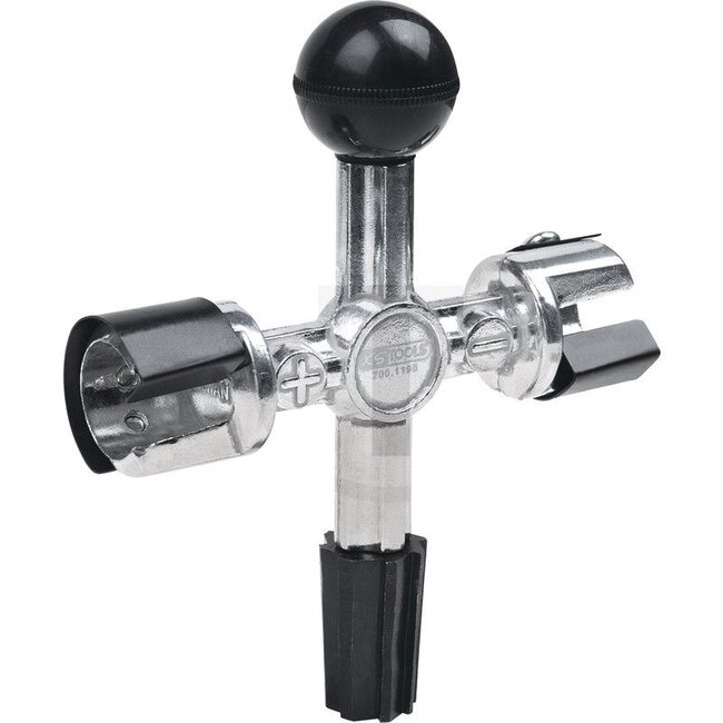 KS Tools Battery terminal cleaning cutter Cross-shaped cleaning tool for removing battery terminal corrosion - 7887001195, Referentienr.: 700.1195 | Description: • For milling contact corrosion and acid deposits on battery terminals and terminal clamps, • Can be u