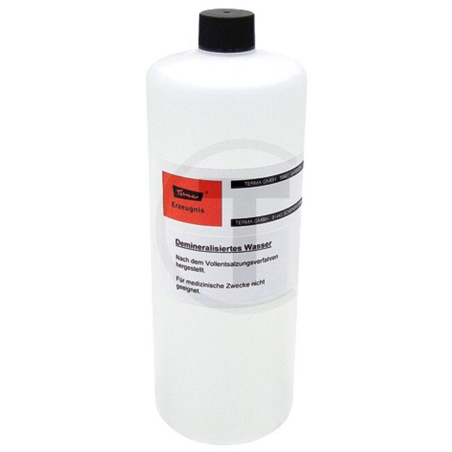 GRANIT Distilled water - 2101420 GEB1 | Container: 1 l | Colour: Clear | Contents: Demineralised water | Box contents: 12 | Areas of application: • For refilling starter batteries, • Produced using the full demineralisation process, • Not suitable for medical ap
