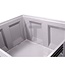 GRANIT Used battery collection box With UN mark - 5000073, 985651, H1038X | Colour: Grey | Dimensions L x W x H: 1200 x 1000 x 790 mm | Contents: 670 l | Material: HDPE (food safe) | Version: Plastic pallet box on 3 longitudinal skids, liquid-tight, UN 2794 | We