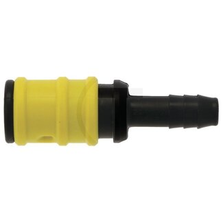 FRÖTEK Kupplung Aquamatik mit Ventil, Schlauchanschluss 10 mm, schwarz-gelb