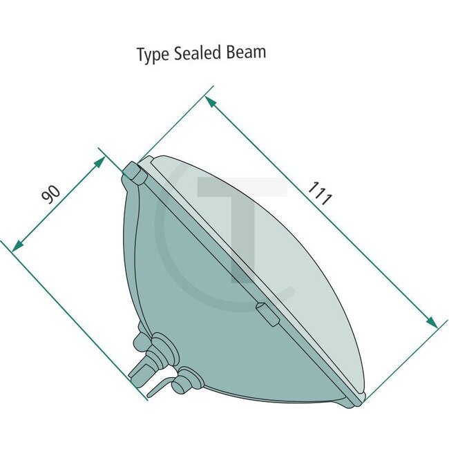 GRANIT Main headlight Left/right - 70703000, 3072947R91, 3072125R91, K962146, K917233, K915874, K915141, 83910047, D6NN13N007A | Bulb: Including 12V bulb, Bulb cannot be replaced | To fit: Types:, Case IH 354, 374, 384, 385, 444, 454, 474, 475, 484, 485, 574, 58