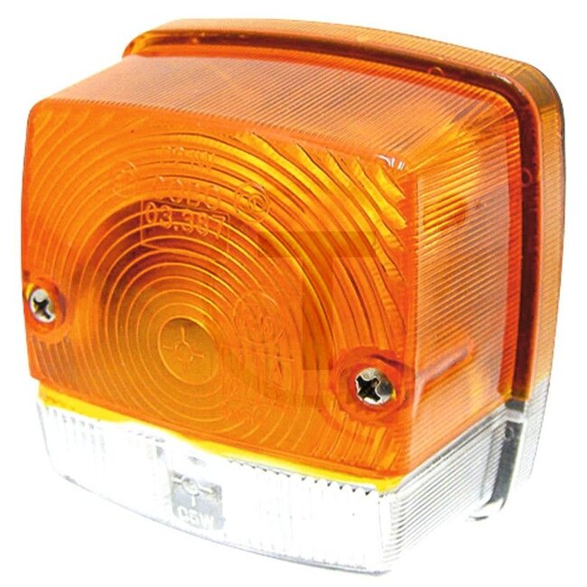 Cobo Blink-Positionsleuchte - 22703387000, 44906471, 3121089R91, 5177841, 86546063, 1011736, X830180032000, X830180096010 | Leuchtmittel: 12V21WK / P21W, 12V5WS / C5W | Farbe: gelb, weiß | Anschluss: Flachsteckeranschluss | Breite: 84 mm | Form: quadratisch |
