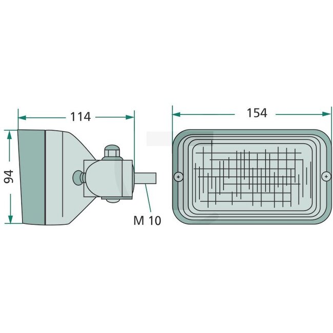 HELLA Arbeitsscheinwerfer Breitstrahler H3, 12 / 24 V, 35 / 70 W, Vierkant, Anbau, geschraubt | 1-40-179-002, 1-40-179-003, 1GA006875001