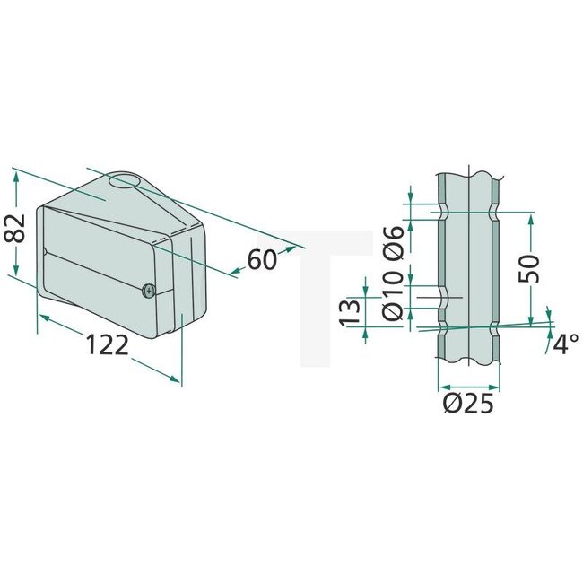 Cobo Direction indicator and position light - 22703288000, 82009121, 82006498, 5146292, 7700032209, 1011581 | Bulb: 12V21WK / P21W, 12V5WK / R5W | Colour: Yellow, white | Width: 122 mm | Form: Rectangular | Height: 82 mm | Dimensions W x H x D: 122 x 82 x 60 m