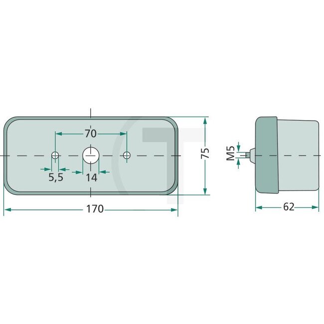 HELLA Knipper-breedtelicht links / rechts P21W, R5W, 170 x 75 x 62 mm | 3221211R91, 2BE002582031
