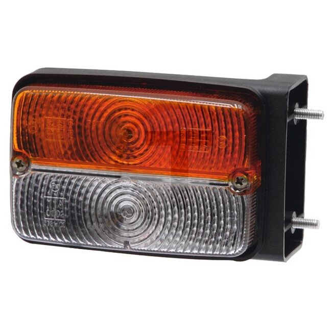 Cobo Direction indicator and position light - 22703213000, 1964938C1, 224621A2, 2.8019.970.0, 04406820, 1011447 | Bulb: 12V21WK / P21W, 12V5WK / R5W | Colour: Yellow, white | Attachment: Side | Width: 120 mm | Form: Rectangular | Height: 80 mm | Dimensions W x