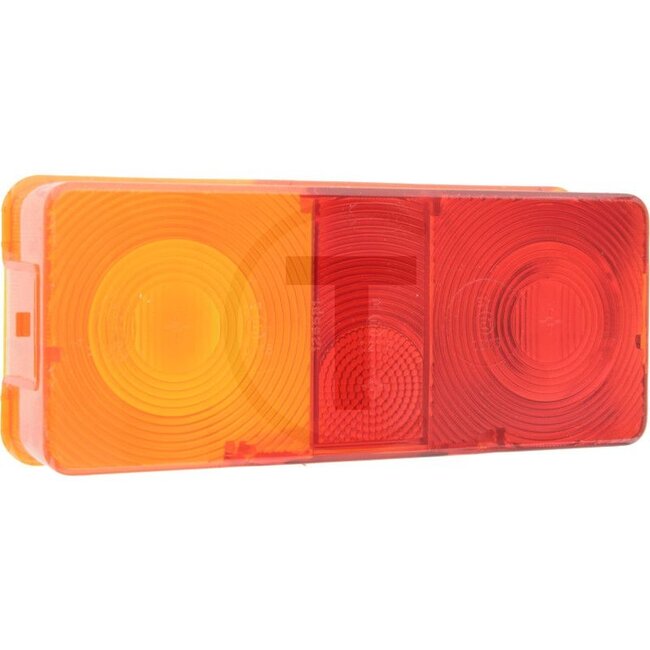 HELLA Light lens Left, without number plate light - 4559EL 112743001, 3145945R1, 9EL112743001, 9EL 112 743-001, 50308042 | Colour: Yellow, red | Installation location: Left | Test mark: E1 116, E1 53345, ECE | Light function: With indicator light, with brake li