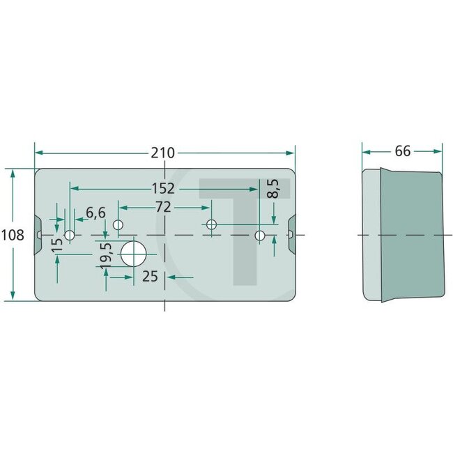 HELLA Rückleuchte - 4552VP 006040111, 9EL136825-001, 2VP 006 040-111, 02-119502, 07073833 | Leuchtmittel: P21W, R10W | Farbe: mehrfarbig | Anschluss: Flachstecker | Breite: 210 mm | Form: rechteckig | Höhe: 108 mm | Lochabstand: 152 mm | Material: Kunststoff |