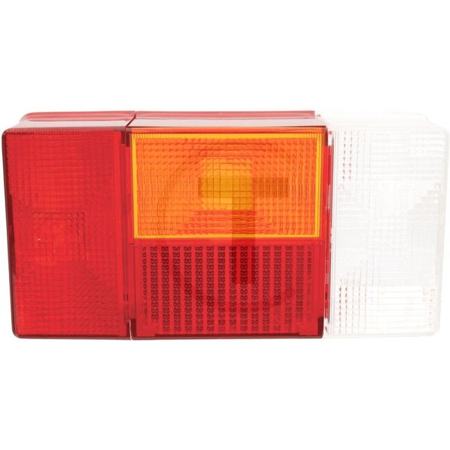 HELLA Lens Left - 4559EL 136825001, 9EL136825001, 9EL 136 825-001 | To fit: For light 4552VP 006040111 | Installation location: Left | Test mark: E13 9385, E13 9531, ECE | Light function: With reversing light | Additional information: • Number of light function
