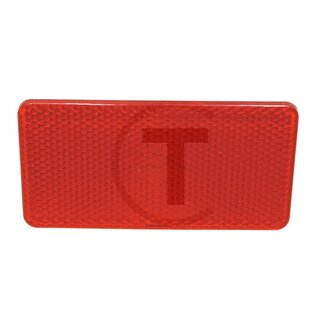 Cobo Rückstrahler rechteckig rot, 80 x 44 mm, Stärke 5 mm, verklebt