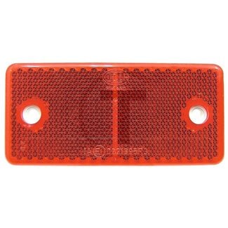 HELLA Reflector rood 94 x 44 mm, dikte 6 mm, Ø 4,3 mm, gatafstand 70 mm