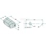 Cobo Number plate light R5W, 12 V, 100 x 55 mm, fastening 125 mm | 76033566, 5117942, 2.8029.240.0/10, 3042143M91, 1639316M1, 3809543M91, 829121M1, 3303981M91, 3531530M91, 5108118, 79033566