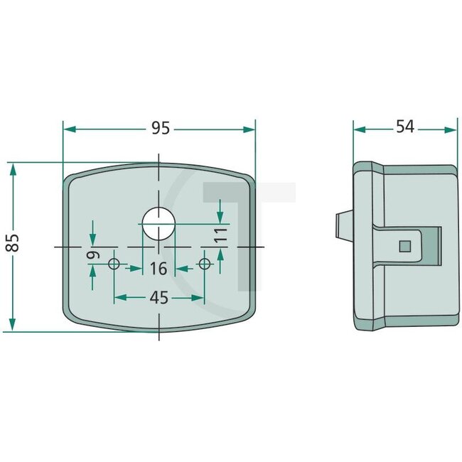 HELLA Blink-Positionsleuchte rechts 95 x 85 x 54 mm, 12V21WK / R21W Claas | 9EL118614-021