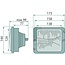 HELLA Headlight left / right 12 / 24 V, R2, built-in, 173 x 144 x 99 mm | 3404170R94, 3140022R92, 3140023R91, 3140024R92, 1AA004109031