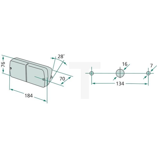 Cobo Indicator/position light 184 x 76 x 70 mm, P21W, R5W left | K300195, K304892, 1678991M91