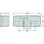 GRANIT Achterlicht rechts 155 x 60 x 52 mm, 12 V, gatafstand 45 mm | 04349207, 04340703, 04370260, 04350880, AL64946, AL32070