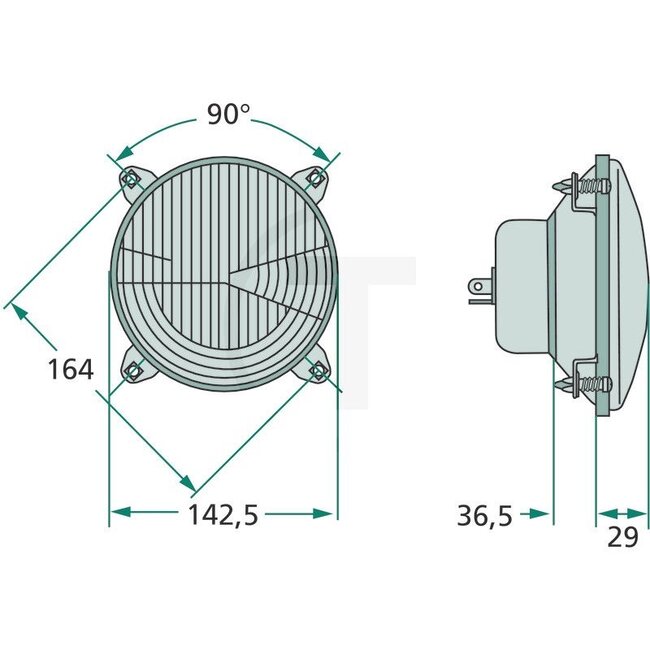 Cobo Koplamp links / rechts 12V60/55W / H4, inbouw, schroefbevestiging | 2.8029.820.0/20, 04404452, 00148850