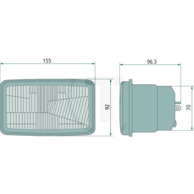 Cobo Koplamp links / rechts 12V60/55W / H4, inbouw, schroefbevestiging - 2.8039.240.0