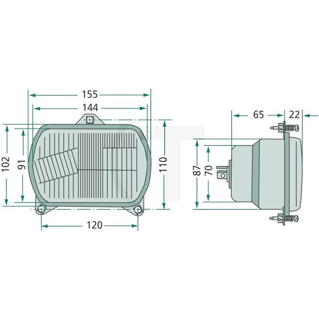 Cobo Headlight left / right 12 V dipped beam / main beam, R2, built-in | 5177846, 5126153, 7070010081