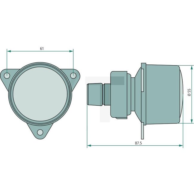 HELLA Breedtelicht - 4552PF 008221011, G931901020120, 2PF008221011, 2PF 008 221-011 | Lamp: R5W | Kleur: wit / helder | Vorm: rond | Passend voor: Solaris Urbino III | Plaats: links / rechts / voor | Netspanning: 12 / 24 V | Kabellengte: 500 mm | Keurmerk: E1 8