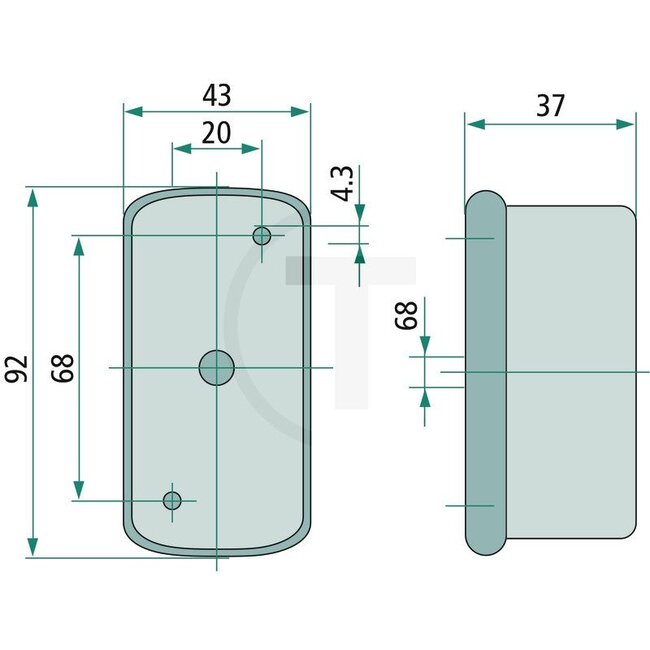 GRANIT Feu de gabarit rouge/blanc, vendu par 2 - 70770009, G916901210010, X830180147000
