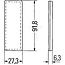 HELLA Rückstrahler rechteckig rot 91,8 x 27,3 mm, Materialstärke 6,3 mm | 8RA342014157
