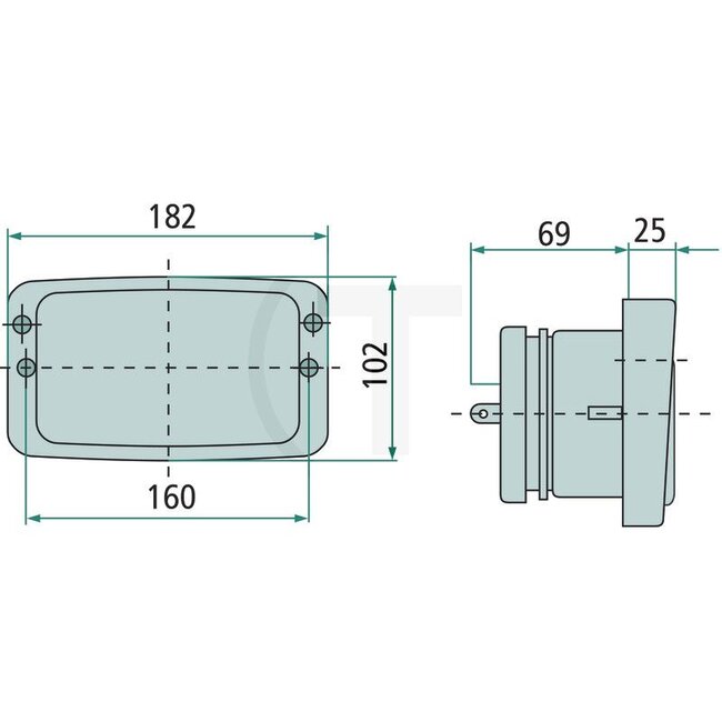 HELLA Scheinwerfer links / rechts 12 V, H4, 182 x 102 x 94 mm, Einbau | G260900020070, G246900020010, G246900020040, X830160120010, 1AB006213001