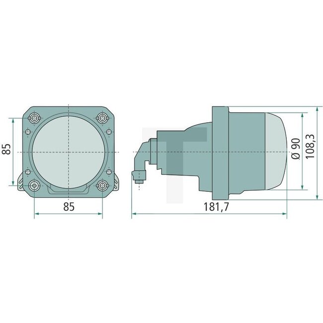 HELLA Scheinwerfer links / rechts 12 V, H7, Einbau, Glas Ø 90 mm Fendt | G334900160022, G334900160021, G334900160020, 1AL009998001