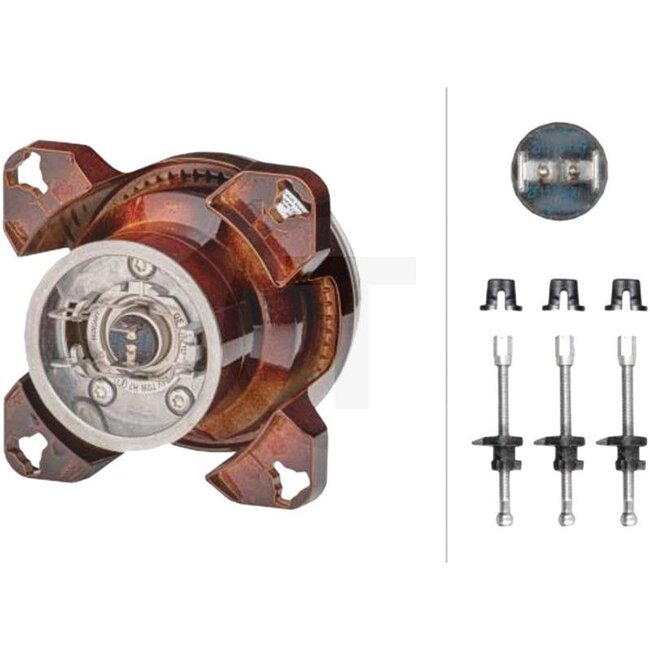 HELLA Spotlight links en rechts, passend voor Fendt-tractoren G931.900.020.150 - 4551K0 008191011, G931901020151, G931901020150, 1K0008191011, 1K0 008 191-011, G 931 901 020 150, 7700066388, 4287182M1 | Netspanning: 12 V | Plaats: links / rechts | Lamp: 12V55W