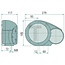 HELLA Main headlight Right - 4551E3 996160001, G930900020020, 1E3996160001, 1E3 996 160-001 | Bulb: 12V60/55W / H4, 12V4WK / T4W, 12V21WKG / PY21W | Colour: Indicator: grey, white, lens: grey | Width: 279 mm | Form: Round | Height: 185 mm | Dimensions W x H x D
