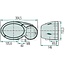 HELLA Koplamp links 12 / 24 V, H4, 304,5 x 153,3 x 146 mm, aanbouw Fendt | F930900020070, 1AB990335-111
