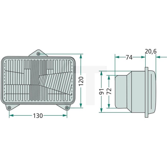 Cobo Scheinwerfer links, rechts 12V60/55W / H4, Einbau, Schraubbefestigung - 82014129, 9969131