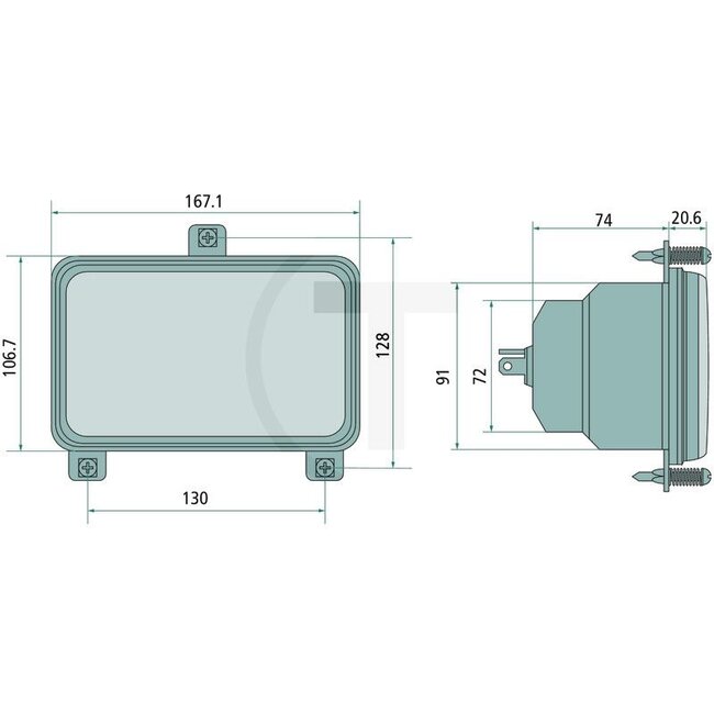 Cobo Headlight left / right 12V60/55W / H4, built-in, left-hand thread | 86500544