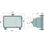 Cobo Headlight left / right 12V60/55W / H4, built-in, left-hand thread | 86500544