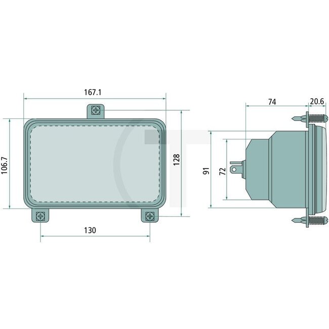 Cobo Koplamp links / rechts 12V60/55W / H4, inbouw, schroefbevestiging | 86500543