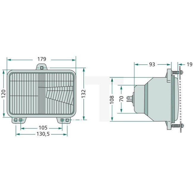 Cobo Headlight left / right 12V45/40WAS / R2, built-in, screw fixing | 0.007.5269.0/10, 1693944M93