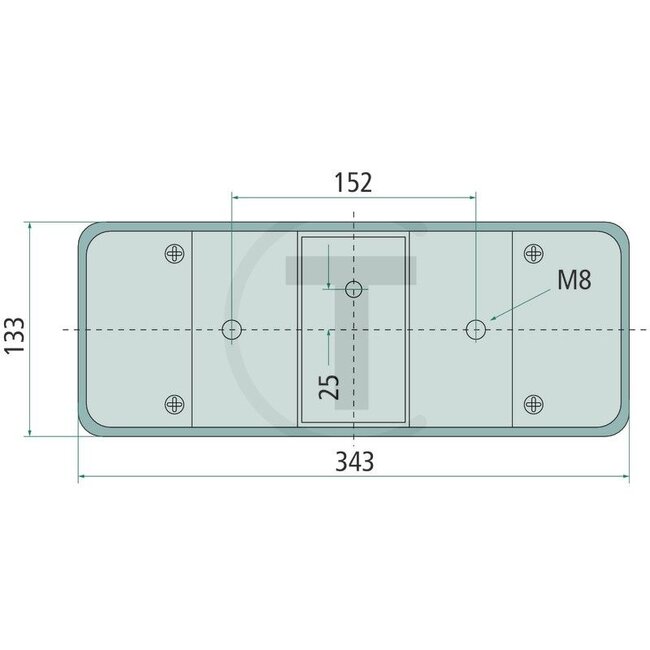 GRANIT Rückleuchte links 343 x 133 x 70 mm, 12 V, Lochabstand 152 mm - 700/50184, 700/28300