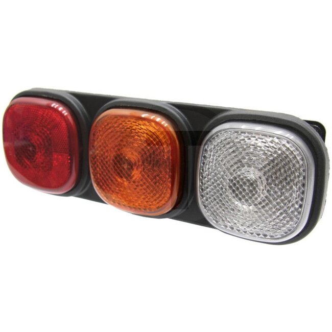 GRANIT Rückleuchte - 70711005, 70050129, 70050044 | Leuchtmittel: 12V21WK / P21W, 12V21 / 5WK / P21 / 5W | Breite: 334 mm | Form: rechteckig, kurze Seiten abgerundet | Höhe: 112 mm | Abmessungen B x H x T: 334 x 112 x 57 mm | Tiefe: 57 mm | Einbauort: rechts | N